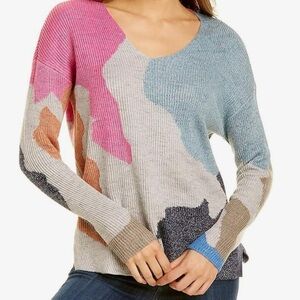 NIC+ZOE Multicolor V-Neck Sweater